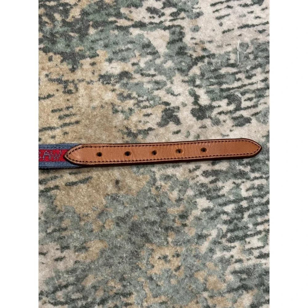 Children Needlepoint Leather Belt Old Red Truck And Camper Saw-Saw Belt